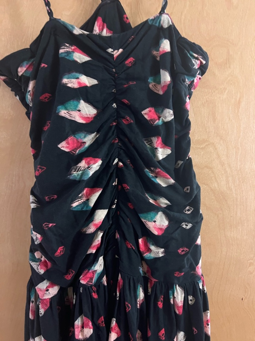 Ulla Johnson Marcella Ruched Midi Dress - Nocturne Floral - Size 10 - Picture 10 of 10